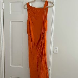 Silk orange banana republic cocktail dress